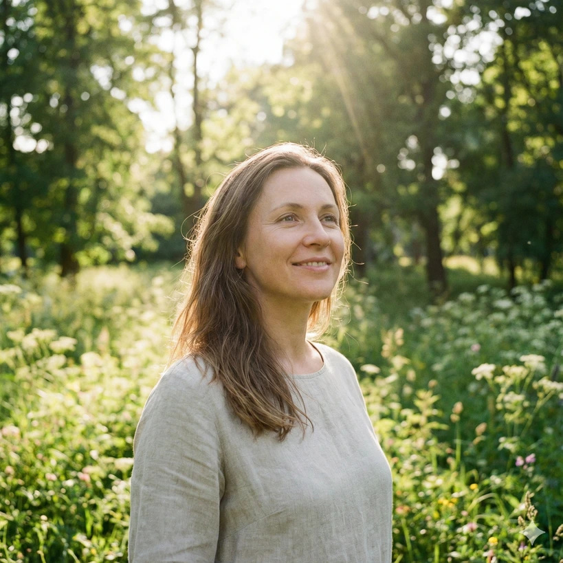 Woman with health and vitality after autoimmune treatment